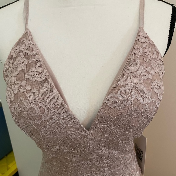 Emerald Sundae Women Spaghetti Strap Mini Body Con Dress color Quartz Size M - Picture 2 of 11